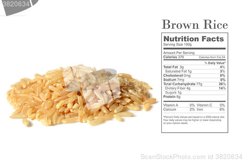 Image of brown rice uncooked