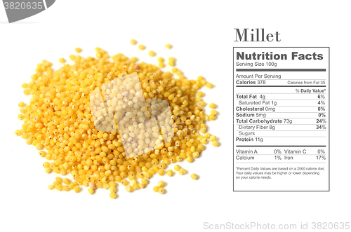 Image of raw organic millet seeds