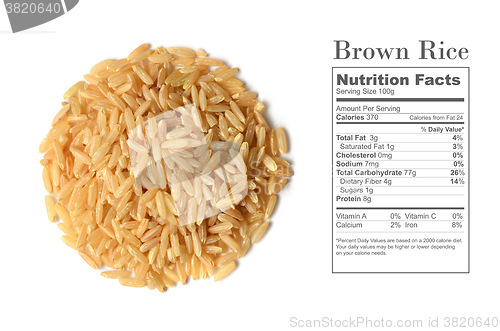 Image of brown rice uncooked