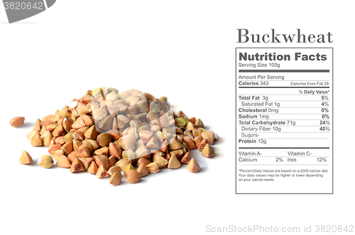 Image of Uncooked buckwheat seeds