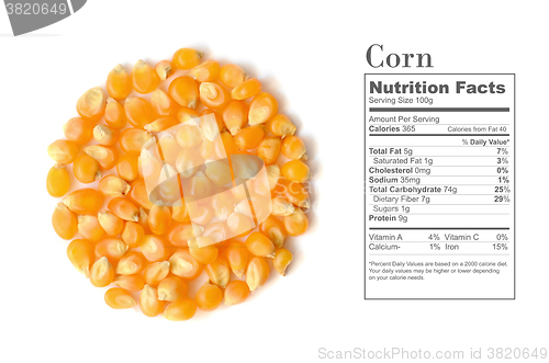 Image of corn grains close up