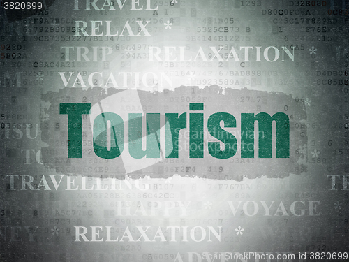 Image of Travel concept: Tourism on Digital Paper background