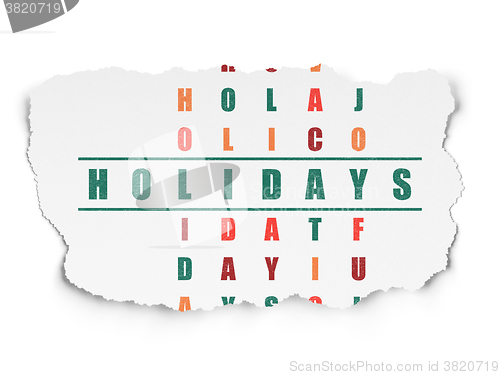 Image of Holiday concept: Holidays in Crossword Puzzle