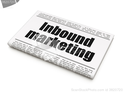 Image of Advertising concept: newspaper headline Inbound Marketing