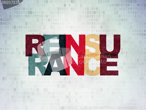 Image of Insurance concept: Reinsurance on Digital Paper background