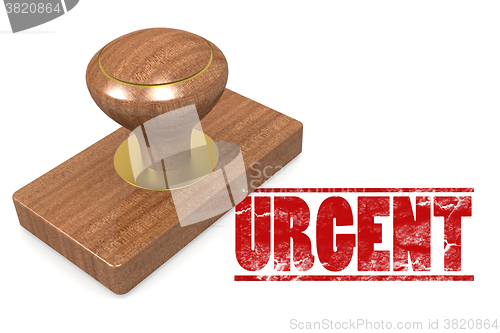 Image of Urgent wooded seal stamp