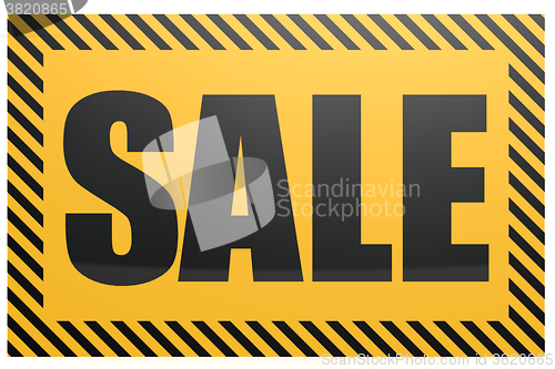 Image of Sale word on yellow and black banner