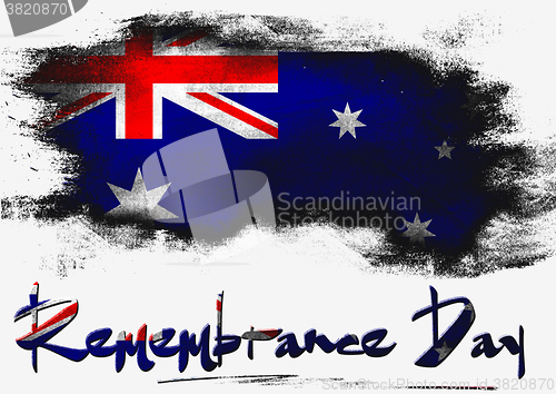 Image of Remembrance Day with Australia flag