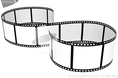 Image of Film strip isolated with white background