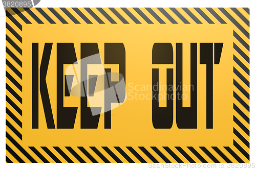 Image of Banner with keep out word