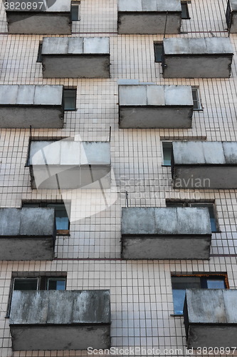 Image of  balconies outside building