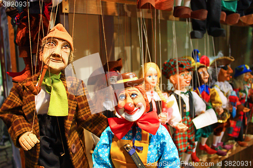 Image of Traditional puppets - clown and old man