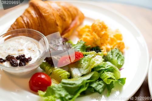 Image of Salad and croissant