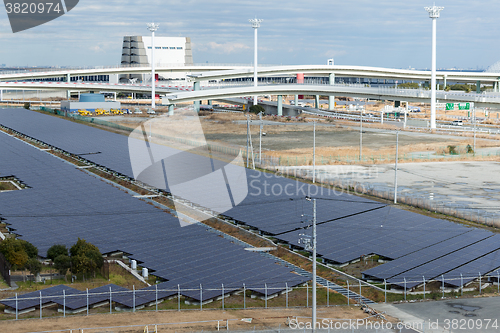 Image of Solar power system in industrial city