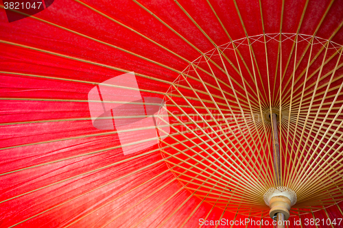 Image of Traditional Japanese Red umbrella