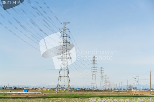 Image of Power lines in countryside