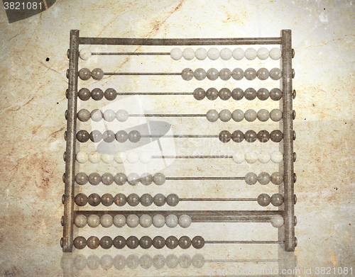 Image of Vintage picture of an old abacus