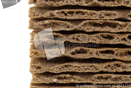 Image of Stack of crackers (breakfast) isolated