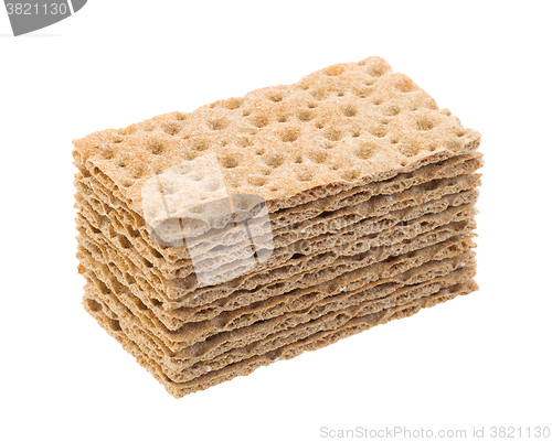 Image of Stack of crackers (breakfast) isolated
