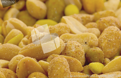 Image of Fresh mixed salted nuts for backgrounds