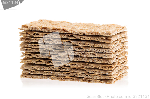 Image of Stack of crackers (breakfast) isolated