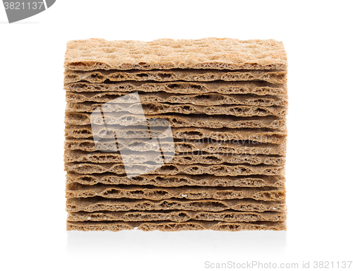 Image of Stack of crackers (breakfast) isolated