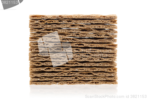 Image of Stack of crackers (breakfast) isolated