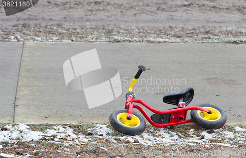 Image of Red childrens balance bicycle 