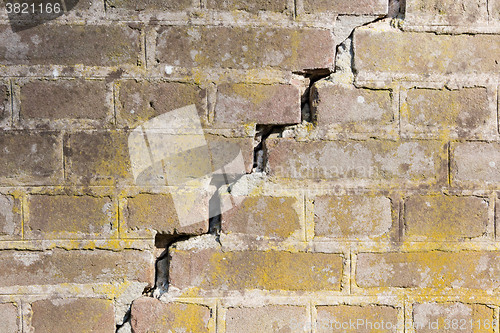 Image of Background of old vintage dirty brick wall