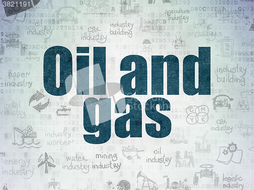 Image of Manufacuring concept: Oil and Gas on Digital Paper background