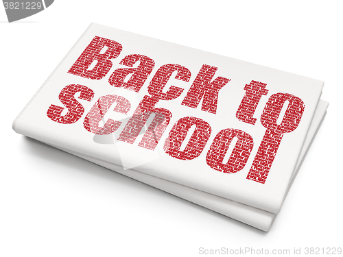 Image of Education concept: Back to School on Blank Newspaper background