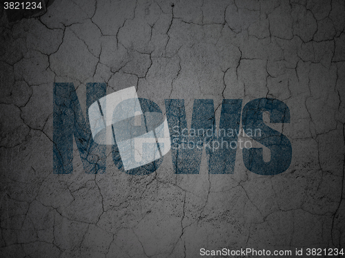 Image of News concept: News on grunge wall background