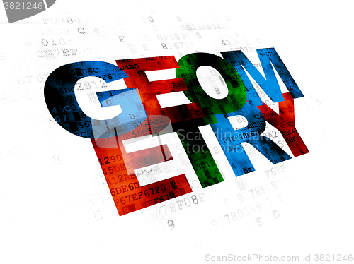 Image of Learning concept: Geometry on Digital background