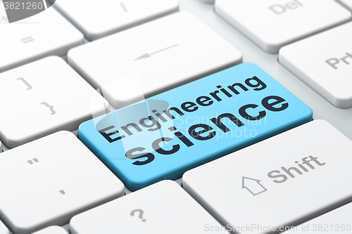 Image of Science concept: Engineering Science on computer keyboard background