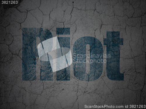 Image of Political concept: Riot on grunge wall background