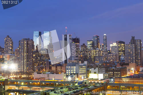 Image of Midtown Manhattan panorama at sunset