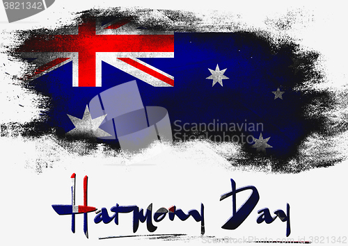 Image of Harmony Day with Australia flag