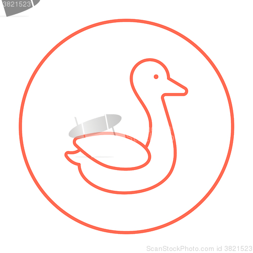 Image of Duck line icon.