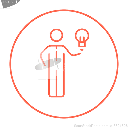 Image of Business idea line icon.