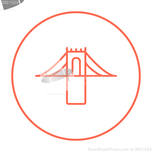 Image of Bridge line icon.