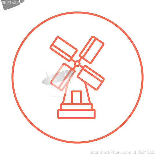 Image of Windmill line icon.