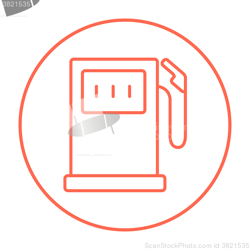 Image of Gas station line icon.
