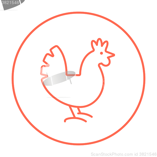Image of Hen line icon.