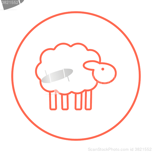 Image of Sheep line icon.