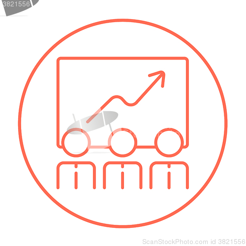 Image of Business growth line icon.