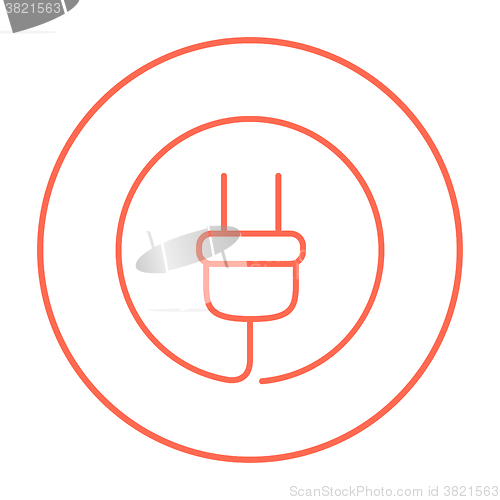 Image of Plug line icon.