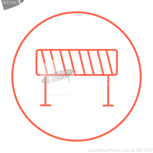 Image of Road barrier line icon.