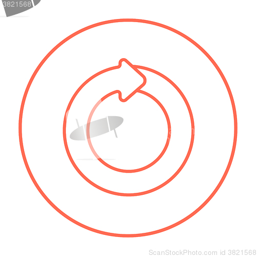 Image of Circular arrow line icon.