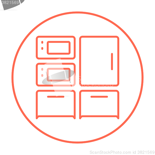 Image of Household appliances line icon.