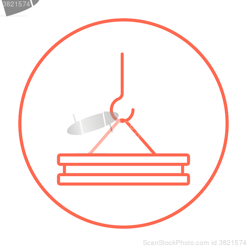 Image of Crane hook line icon.